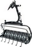 Jägerndorfer Jaegerndorfer - 86505 Zetel voor 6 Personen D-Line Zwart Grijs Miniatuur Model - 1:32 - Kerstdorp