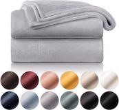 Blumtal - Fleece Deken - Super Zacht Fleece Plaid - 130x150 cm - Grijs