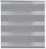 vidaXL Zebra rolgordijn 80,9 x 175 cm stofbreedte 76,7 cm grijs