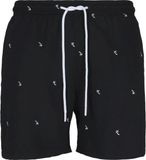 Urban Classics Embroidery Palmtree Zwemshorts Heren Zwart S