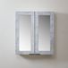 Hudson Reed Cluo Moderne Spiegelkast Hoekmontage 60cm x 65cm - Béton gris | Poignées noires à profil