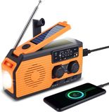 Merkloos Noodradio – Solar Emergency Radio – Kamperen Outdoor Survival Radio – Powerbank – Zaklamp – Zonne Energie