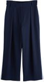 Next - Dames - Broek met wijde pijpen, elastische achterkant en zijstreep - Tall - Blauw