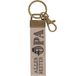 GRUSS & CO Sleutelhanger canvas motief Opa | Hanger van donker canvas met motief Allerbeste Opa, met karabijnhaak | 48400, beige, 16 cm, Motief "Allerbesten Opa"
