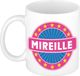 Bellatio Decorations - Mireille voornaam - koffiemok - beker - wit/roze - 300 ml