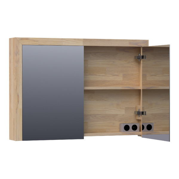 Saniclass Natural Wood spiegelkast 100 2 deuren Grey Oak 70481