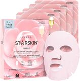 STARSKIN Camellia Masque Visage en 2 Étapes / Masque en Feuille – Nourrissant, Éclaircissant & Hydratant – Soin Coréen pour tous types de peau avec Sérum d'Huile de Camélia, Niacinamide & Racine de Pivoine – 4×25 g