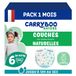 Carryboo Luiers maat 6 (16-30kg) - Gevoelige huid - Natuurlijk en Ultra Absorberend - 12 uur Lekvrij - Zonder ongewenste ingrediënten - Gemaakt in Frankrijk - 102 luiers - Pak 1 maand