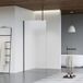 Fortifura Galeria inloopdouche - 70x200cm - ribbelglas - plafondarm - PVD - geborsteld gunmetal (antraciet)
