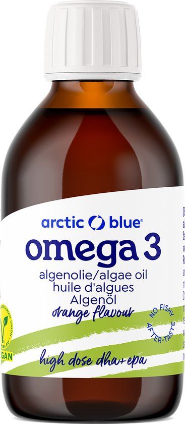 Arctic Blue - Omega 3 Algenolie - Sinaasappel - 850 mg DHA + 425 mg EPA - 150 ml