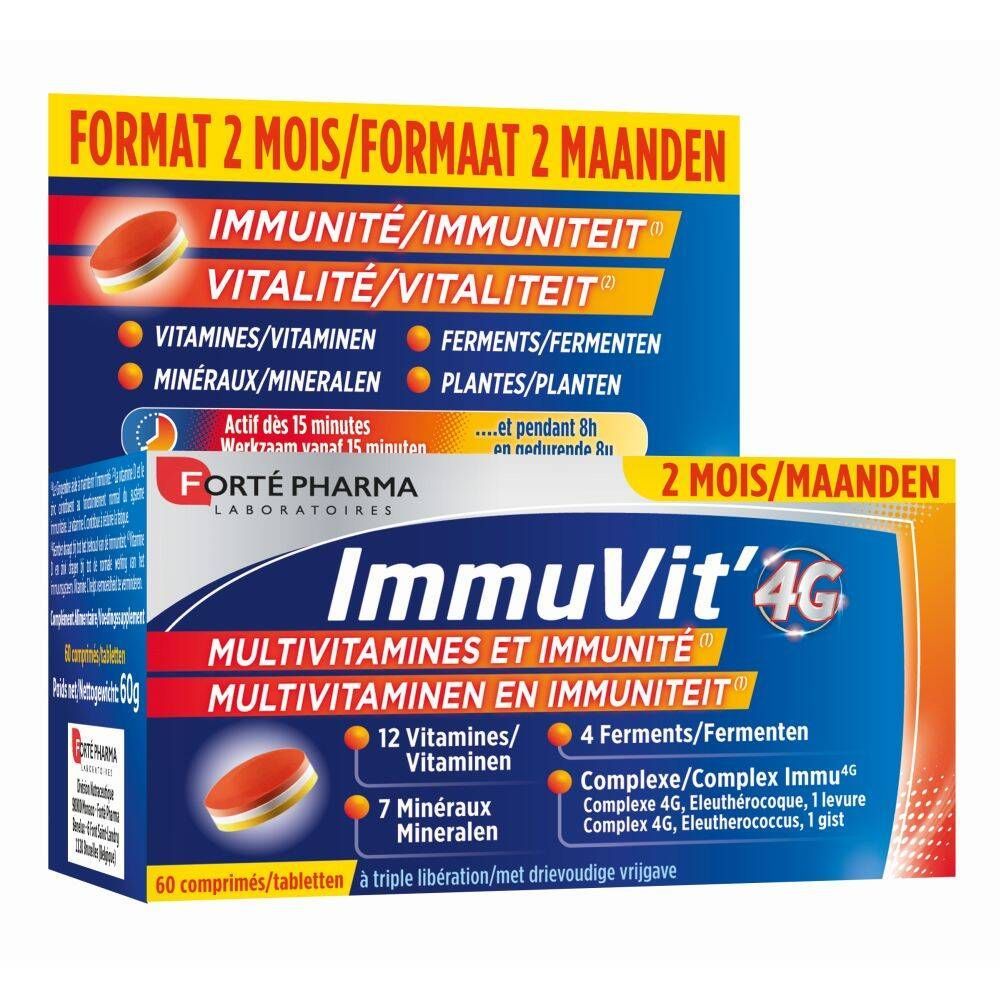 Forté Pharma Immuvit 4G +25% Gratis 60 tabletten