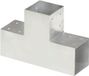 Merkloos Connecteur de poteau en T 101 mm - Pièce en T pour 3 Poutres en Bois (10x10 cm) - Métal zingué à chaud - Connecteur d'angle pour carport, auvent et pergola - Résistant à la rouille