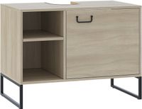 Vicco Vionna Wastafelonderbouw – 80 x 60 cm met 2 open vakken Eiken/zwart