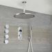 Narus Douche Numérique Thermostatique 3 Fonctions - Pommeau Plafond Ø30cm sur Bras - Douchette & Buses Massage