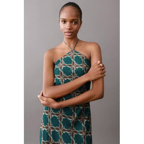 MANGO TEEN maxi jurk donkergroen
