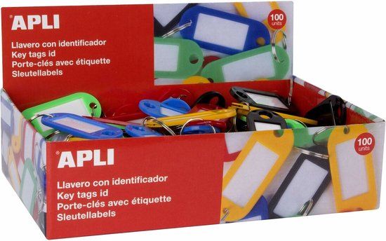 16606 Sleutelhanger Apli Label Multicolour 100 Stuks 100 Onderdelen