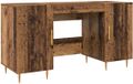 vidaXL Bureau Oud Hout Bewerkt Hout 140 x 50 x 75 cm