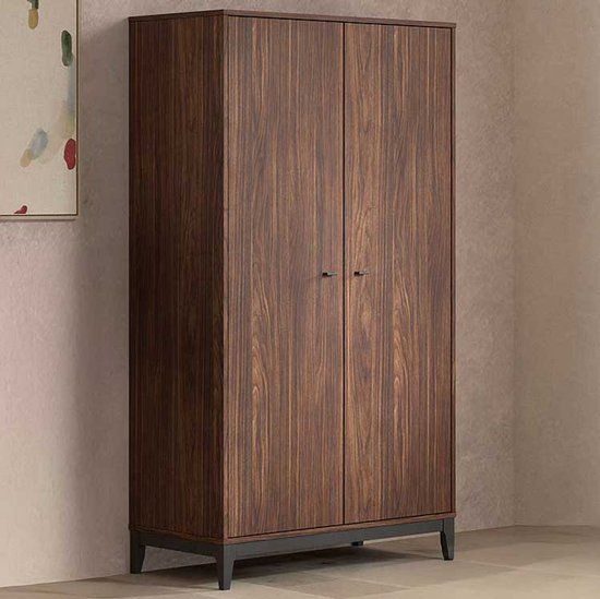 Vipack Kledingkast Ilyas - Walnoot - 100x55x190cm - 2 Deuren