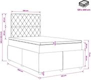 vidaXL Boxspringbed met matras Blauw 120 x 200 cm Fluweel