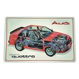 Audi A8-8985 metalen bord Sport Quattro 3D-reliëf plaatstaal, doorsnede voertuig