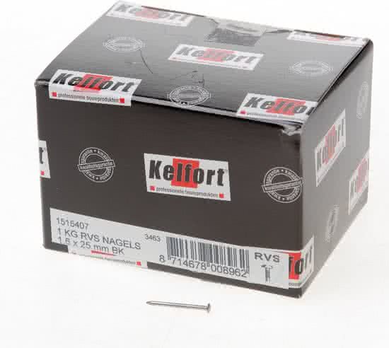 Kelfort Draadnagels RVS A2 bolkop 1.6x25mm