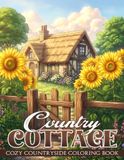 Country Cottage Coloring Book: Cozy Rural Living Coloring Pages for All Ages Featuring Charming Houses, Peaceful Gardens and Rustic Interiors for Relaxation