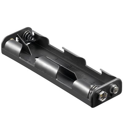Goobay AA Battery Holder - Black - Passive