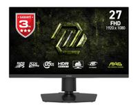 MSI mag 272PF X24 Gaming Monitor 27 inch FHD, 1920 x 1080 Rapid IPS, 240 Hz, 0,5 ms, HDR, oogbescherming, HDMI 2.0b, DP 1.2a, kantel/hoogte verstelbaar, VESA-montage, zwart