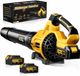 GEVEELIFE Souffleur de feuilles sans fil, 18 V, 257 km/h, 3 vitesses, avec 2 batteries de 5,2 Ah
