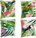 vidaXL - 4-Delige Rugkussens PUTTEN - 100% Polyester - Meerkleurig