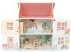 Janod - Mijn eerste poppenhuis van hout - 10 accessoires - poppenmeubels - magnetische deuren en afneembaar dak - FSC-houten speelgoed - vanaf 3 jaar