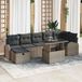 Maison Exclusive - Ensemble de jardin 8 pièces, ensemble de salon en polyrotin gris