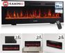 KAMINIO Elektrische haard LEA - Elektrische 3-in-1 haard met panoramaweergave, verwarming, 3D-vlameffect, 12 vlamkleuren, afstandsbediening - 60 inch
