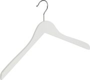 De Kledinghanger Gigant - Kledinghanger - 40 Stuks - Lotushout - Wit Gelakt - 44 cm