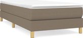 vidaXL Boxspringbedframe, taupe, 90x190 cm, gestoffeerd