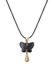faina Bedelketting Staal Zwart 45 cm