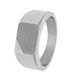 Lucardi Heren Ring mat/glans - Ring - Staal - Zilverkleurig