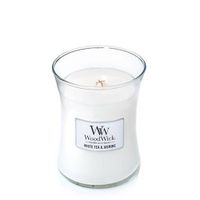 WoodWick Hourglass Large Bougie parfumée - White Tea & Jasmine - 130 heures de combustion