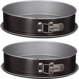 5five Taarten bakvormen/springvormen - metaal - zwart - 26/28 cm