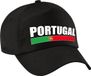 Bellatio Decorations Portugal supporters pet zwart voor jongens en meisjes - kinderpetten - Portugal landen baseball cap - supporter accessoire