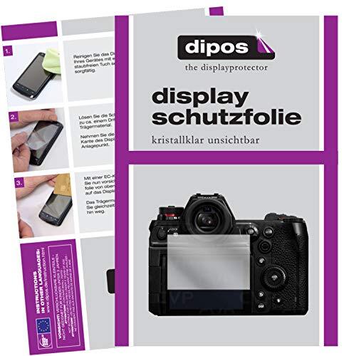 dipos I Beschermfolie, helder, compatibel met Panasonic Lumix DC-S1H, folie, displaybeschermfolie