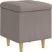 Syfax Ottoman met Opbergruimte Taupe 40 x 40 x 45 cm Stof