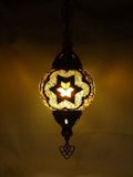 Halay Oosterse hanglamp bruin glas E14 40W