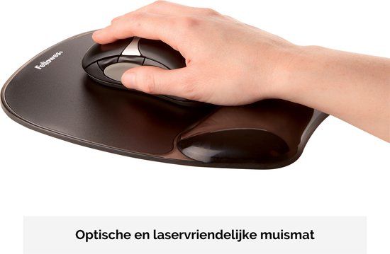 Fellowes Crystals Muismat - Zwart - Standaard - Plastic