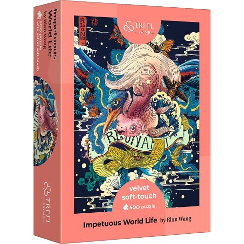 Trefl Prime - UFT Velvet Soft Touch Puzzle: Impetuous World Life - 500 elementen, fluwelen omslag, unieke graphics, poster in set, dikste karton, voor volwassenen en kinderen vanaf 10 jaar.