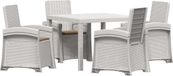 vidaXL Tuinset, 5-delig, wit en taupe, kunststof (PP)