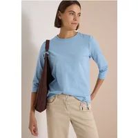 Cecil Dames 3231321 shirt met 3/4 mouwen en ronde hals in effen kleur, Blauw (Easy Blue), XXL