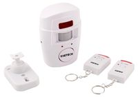 Mini-alarm met aanwezigheidsdetector en twee afstandsbedieningen. Wit
