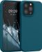 kwmobile hoesje geschikt voor Apple iPhone 13 Pro - Hoesje met siliconen coating - Smartphone case in mat petrol