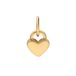 Lucardi - Dames Stalen goldplated bedel hart - Hanger - Staal - Goudkleurig